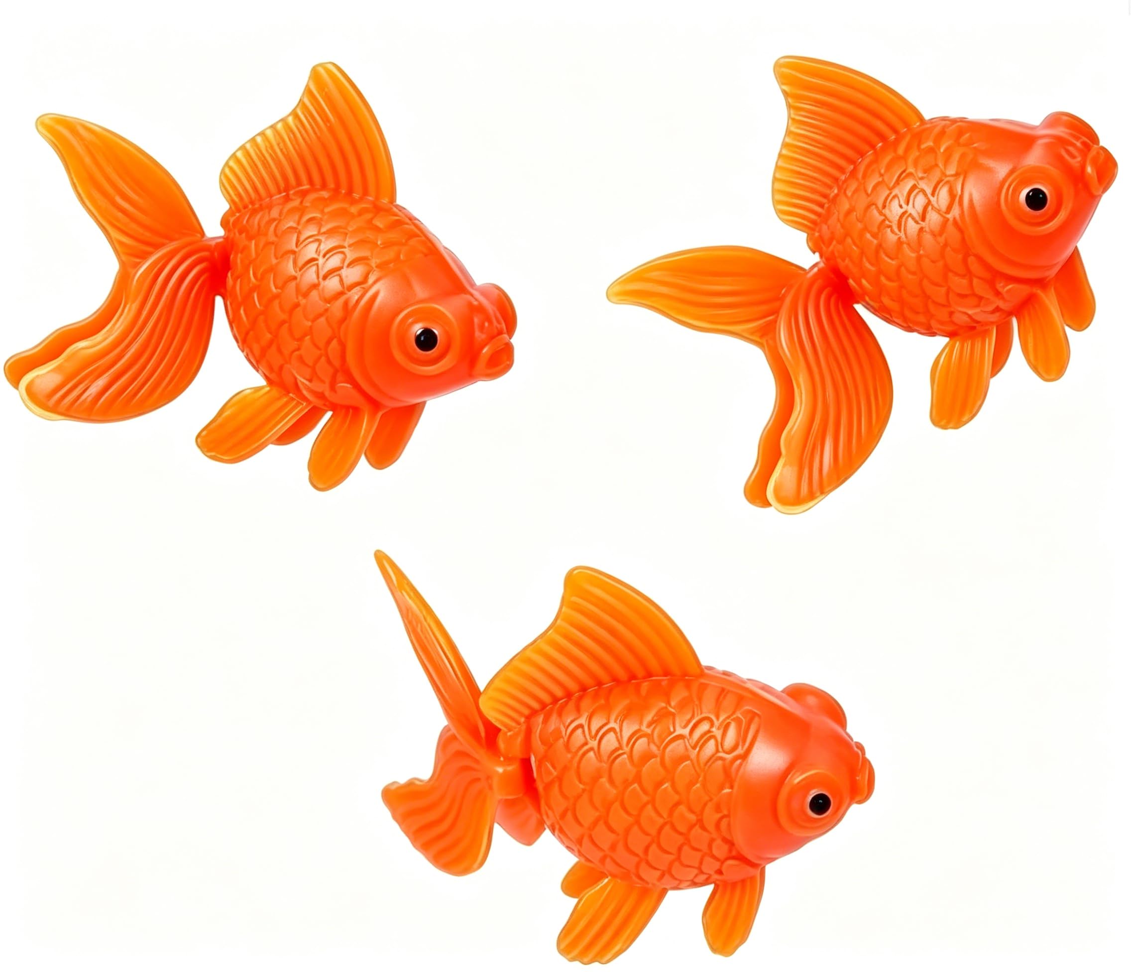Ssmmam 3Pcs Realistic Floating Goldfish Decor, Artificial Fish Tank Ornaments for Aquascaping, Home or Office Aquarium Décor