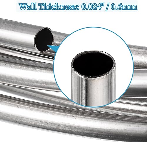 Miniatura 4 de Vigorous Bobina de la tubería del acero inoxidable, tubo del acero inoxidable 304 de 38" x 25ft, tubería soldada con autógena del acero inoxidable