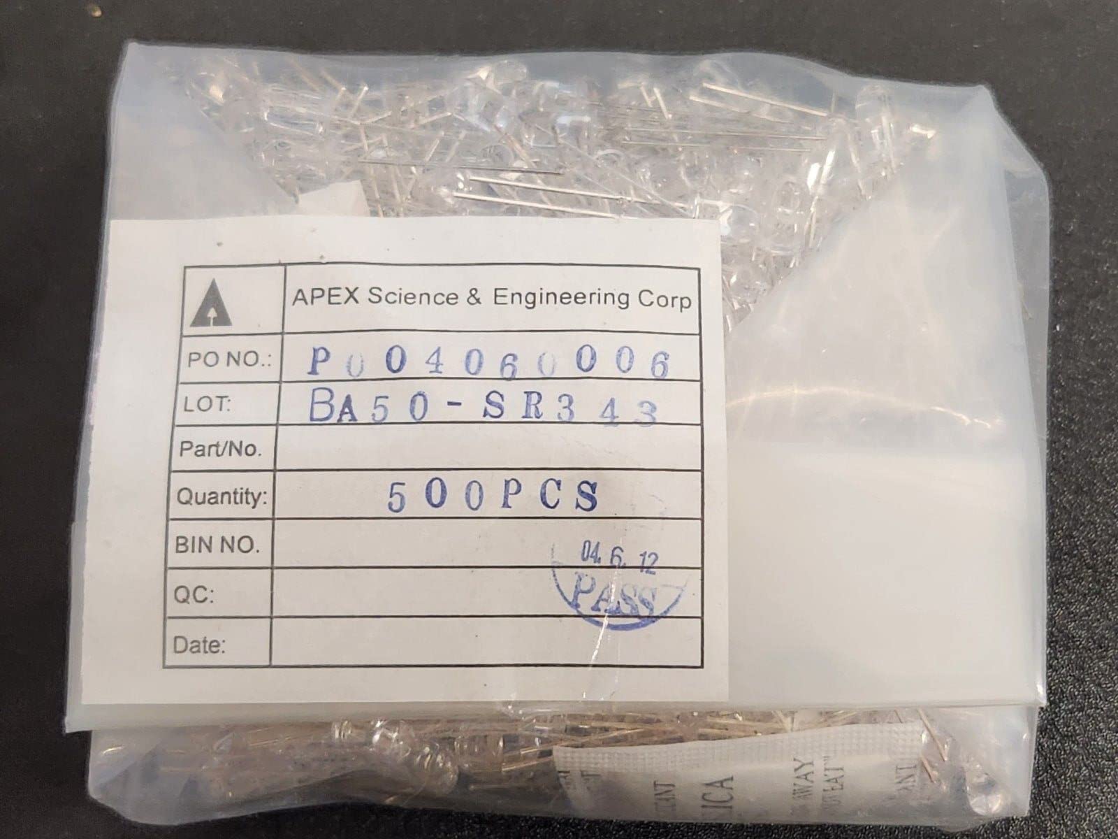 (1 PC) BA50-SR343 Compatible with APEX LED 5mm ROUND Super RED