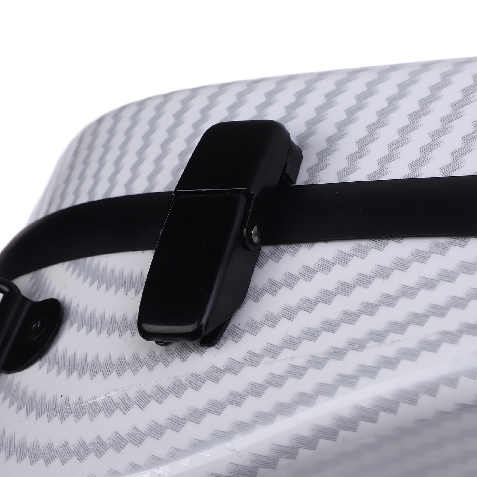 Walfront Estuche Rígido para Violín de Tamaño Completo 4/4, Carcasa Triangular de Fibra de Carbono con Cierre para Higrómetro, 2 Soportes para, Correa Doble para Violín /, 3/, 1/2 y