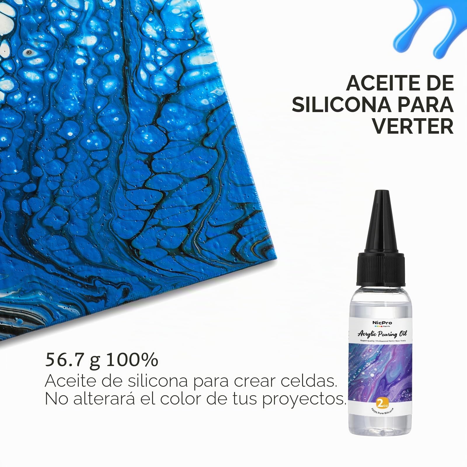 Nicpro Kit de suministros de pintura acrílica de 14 colores, 239.6 g, gran volumen, premezclada, de alto flujo, juego a granel con lienzo, rodajas naturales de madera, aceite de vertido, herramientas,