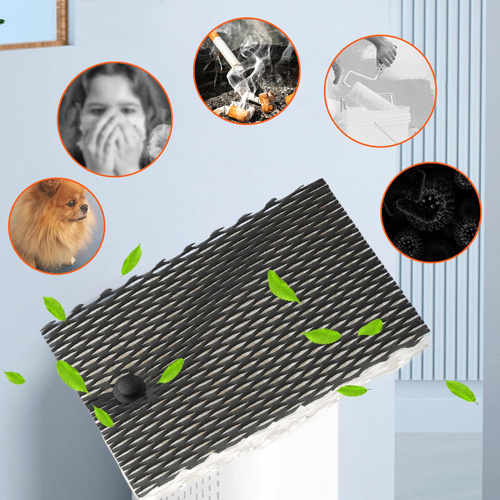 HQRP Filtro Per Umidificatori Bionaire BWF65, BCM1845 E Simili, Tipo C SWF65, Con Sottobicchiere In Omaggio, Ricambio Originale