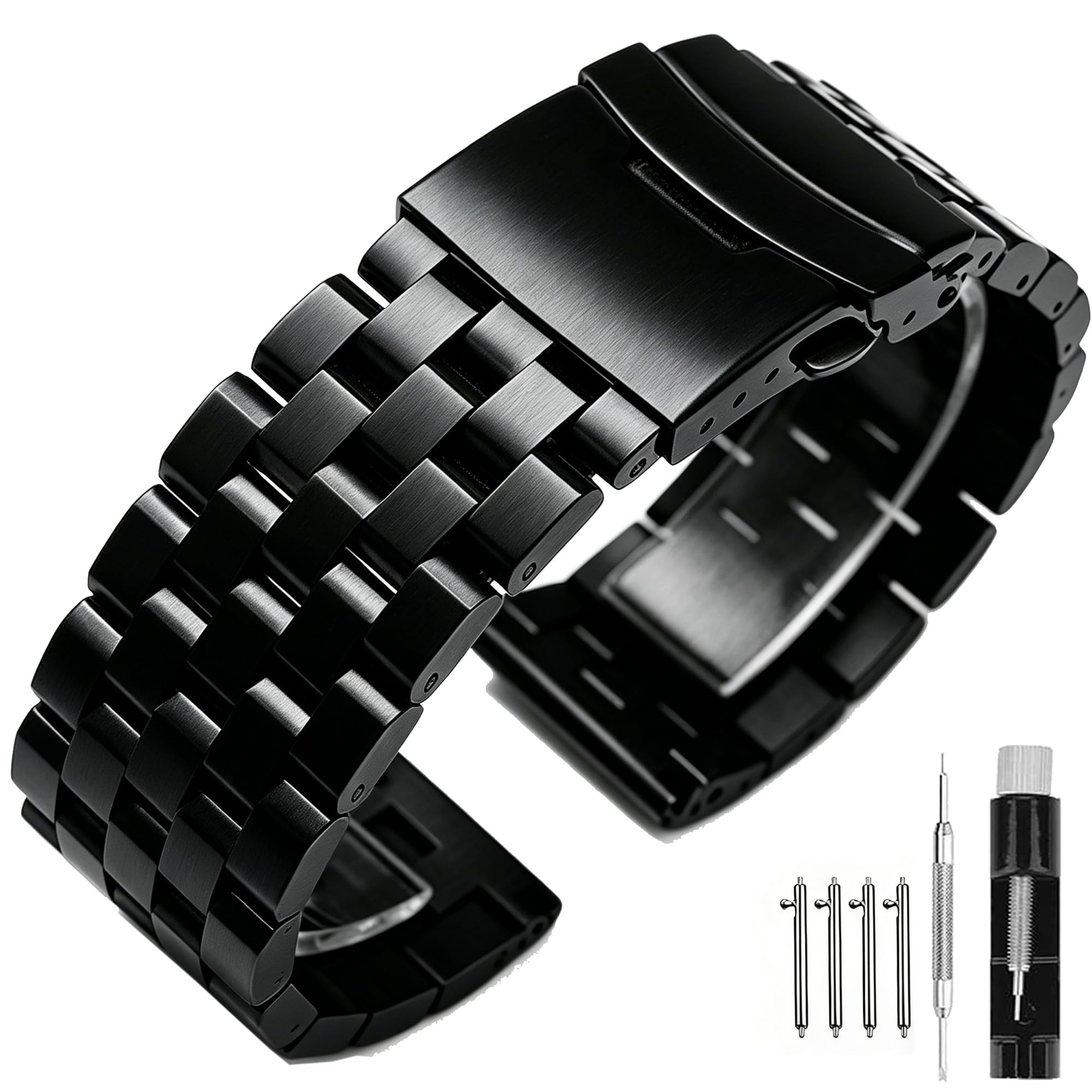 SINAIKE Brushed Metal Watch Band