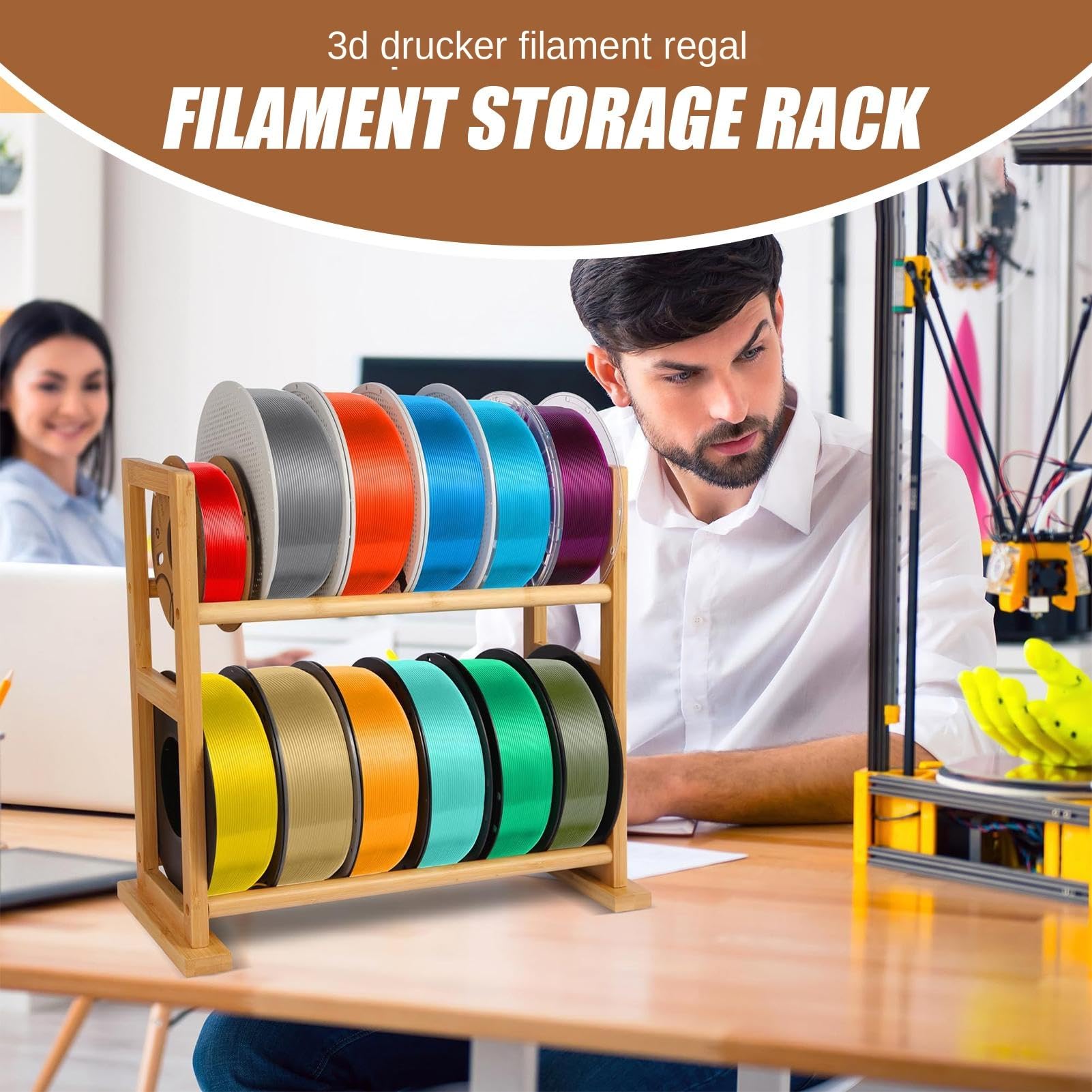 3D-Drucker-Filament-Aufbewahrungs Spulen Organizer Verbrauchsmaterial | 3D-Druck Filament Organizer Für Zuhause, Werkstatt, Studio, Labor Und Unternehmen