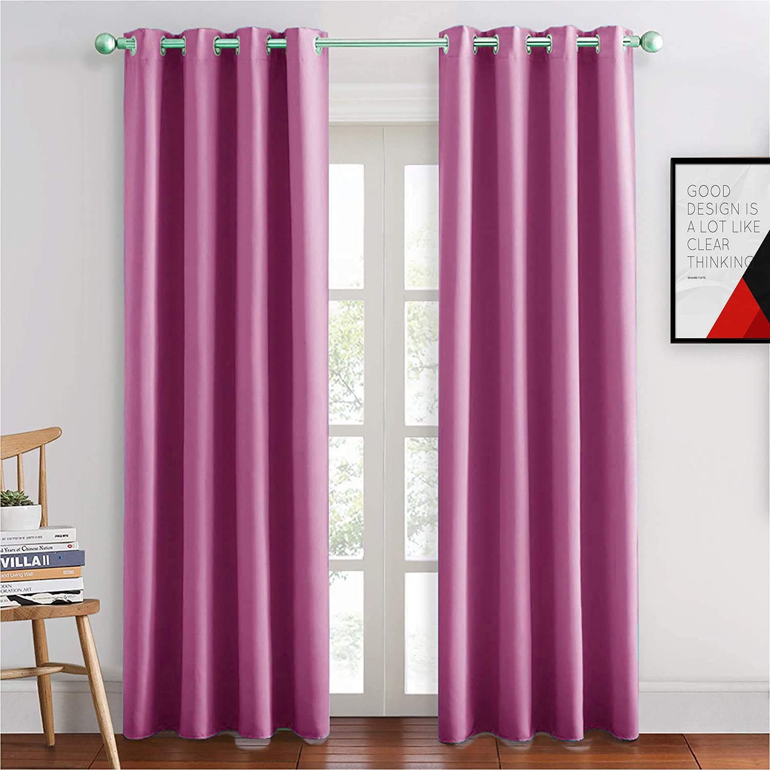 JUPON Thermal Insulated Extra Wide Blackout Curtains for Bedroom/Darkening Curtains for Living Room, Pack of 1pc (54 x 84 inch - Navy) (B09LDGKX31) Amazon Price History, Amazon Price Tracker