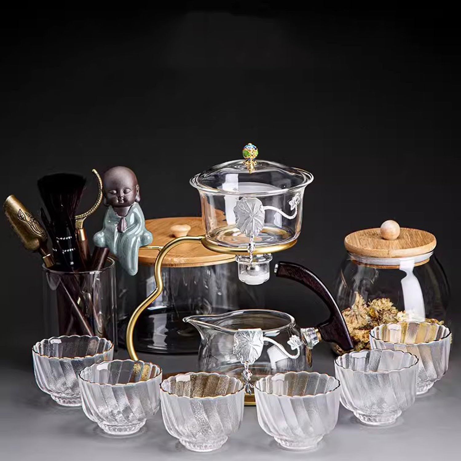 teekanne mit stövchen Matcha Tee Set Kungfu-Teeset, automatisches Teezubereitungsartefakt für den Haushalt(Color:14,Size:)