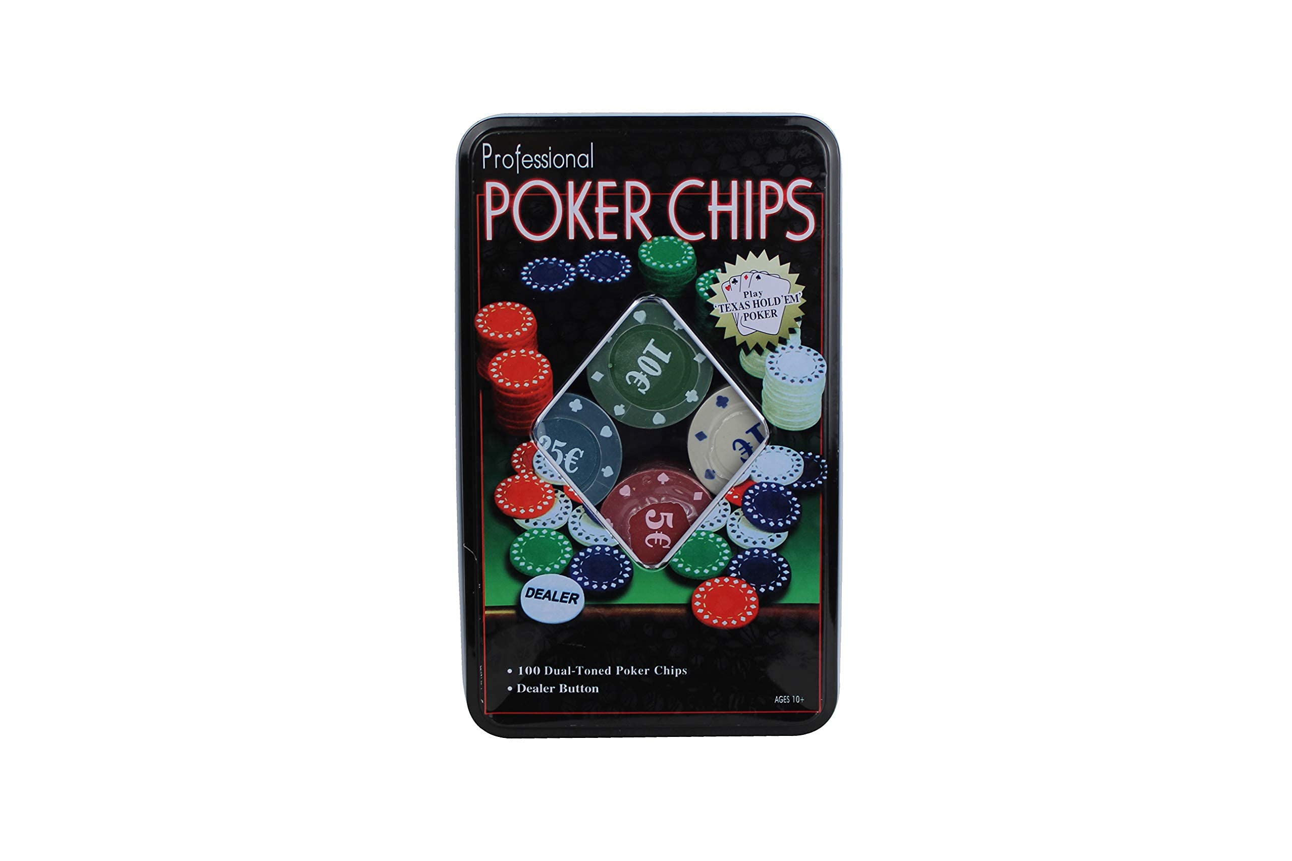 ELAELA Set di Poker Scatola Metallo 100/200 Chip Poker