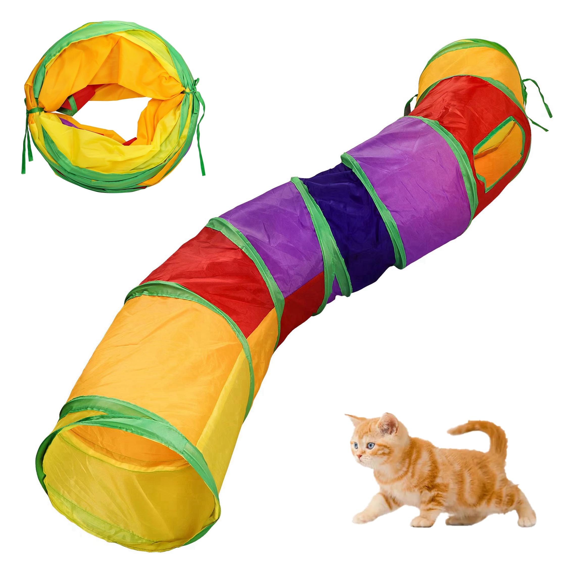 Túnel para gatos interior y exterior idóneo para el juego libre de cobayas