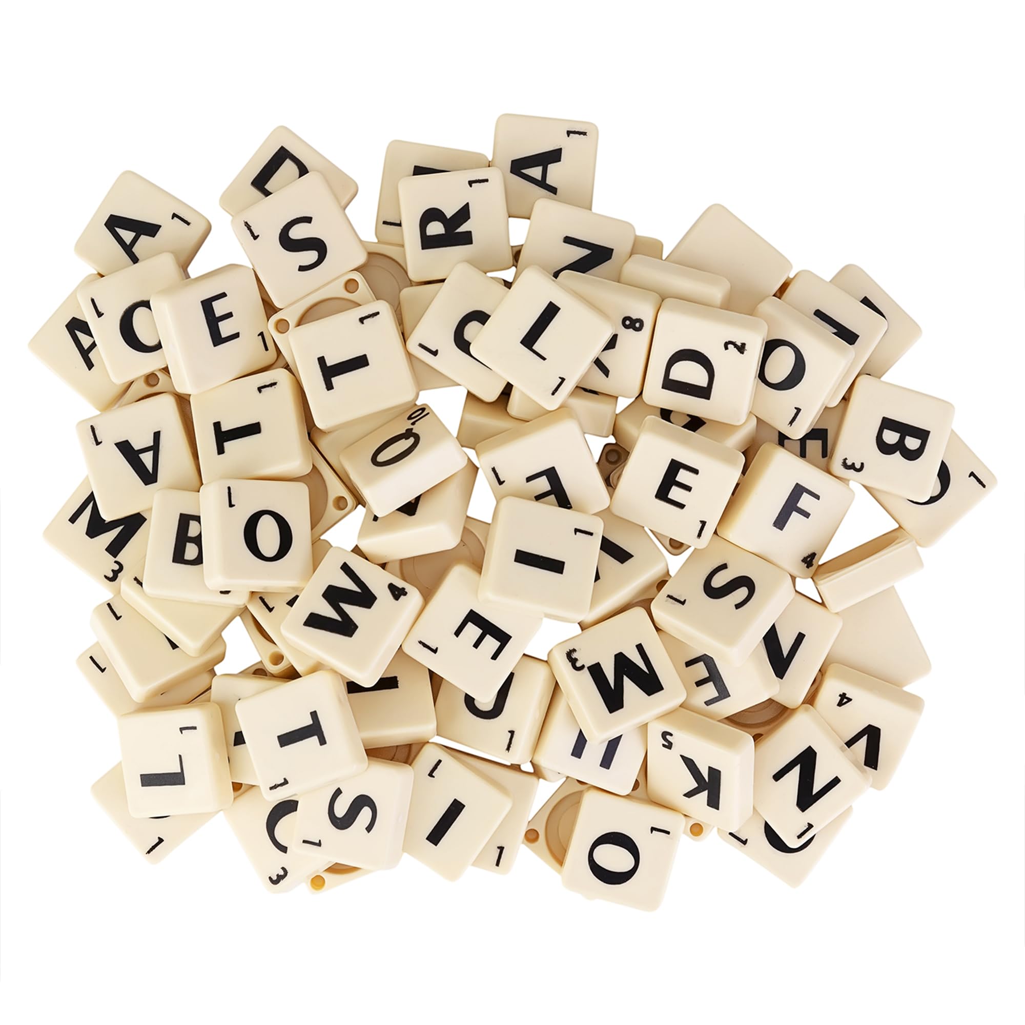 WedDecor 200pcs Plastica Alfabeto Lettera Piastrelle per Lavori Creativi, Completo a-Z E Numero Stampato Arte Cornici, Scrapbook, Fai da Te Project, Spelling, Casa Décor,