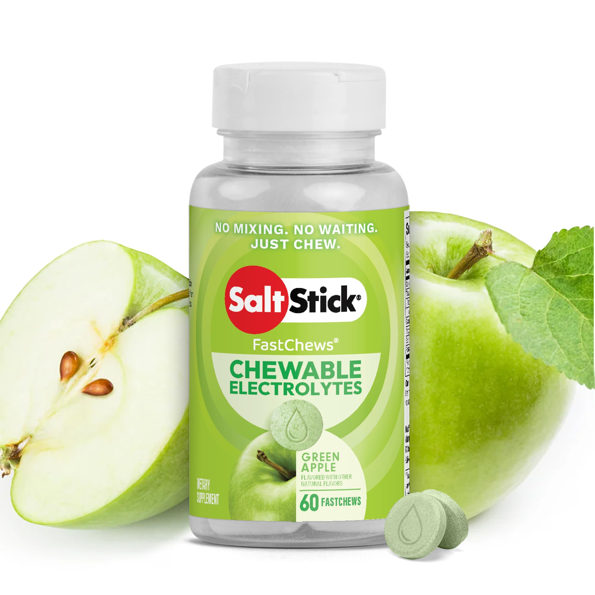 SaltStick High Sodium Electrolyte FastChews Green Apple