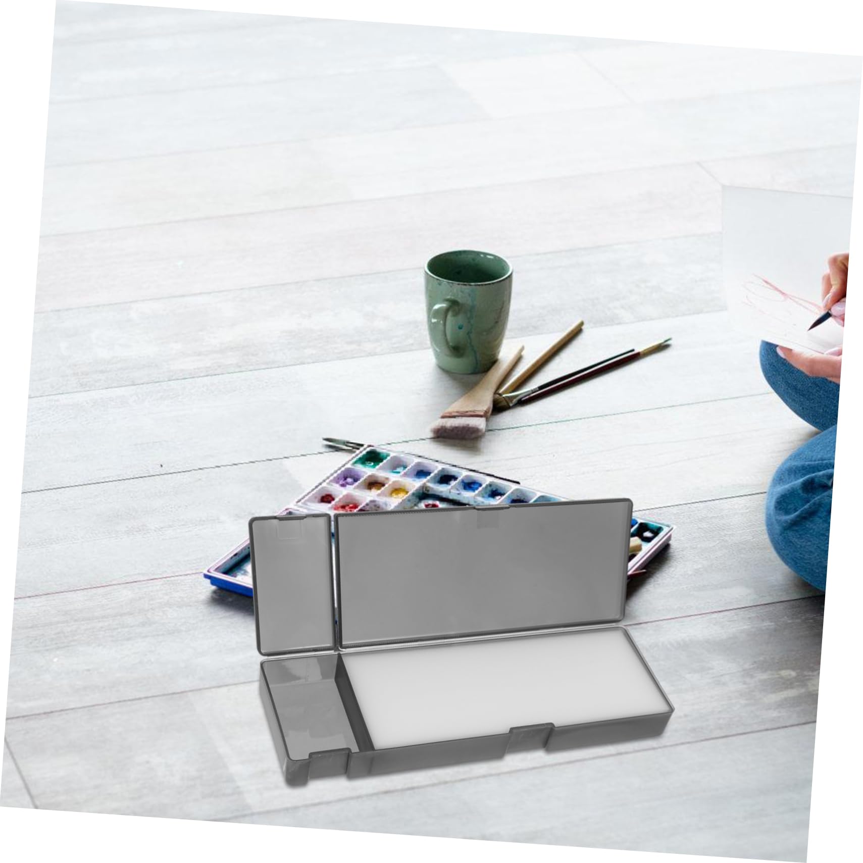 5 Ensembles Palette Humide pour Peinture de Palette de Pigments Hydratante pour Modèles Outil Portable Réutilisable pour Peintres