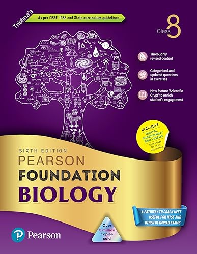 Pearson IIT Foundation'24 Biology Class 8, As Per CBSE, ICSE. For JEE | NEET | NSTE | Olympiad |Free access to elibrary, vidoes &amp; Myinsights Self Preparation - 6th Edition By Pearson