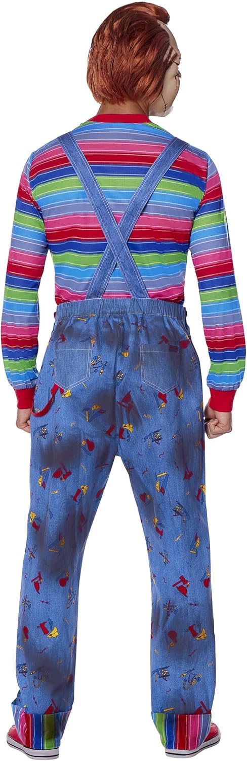 Spirit Halloween Child’s Play Adult Chucky Deluxe Costume | Officially Licensed | Chucky Cosplay | Horror Costume