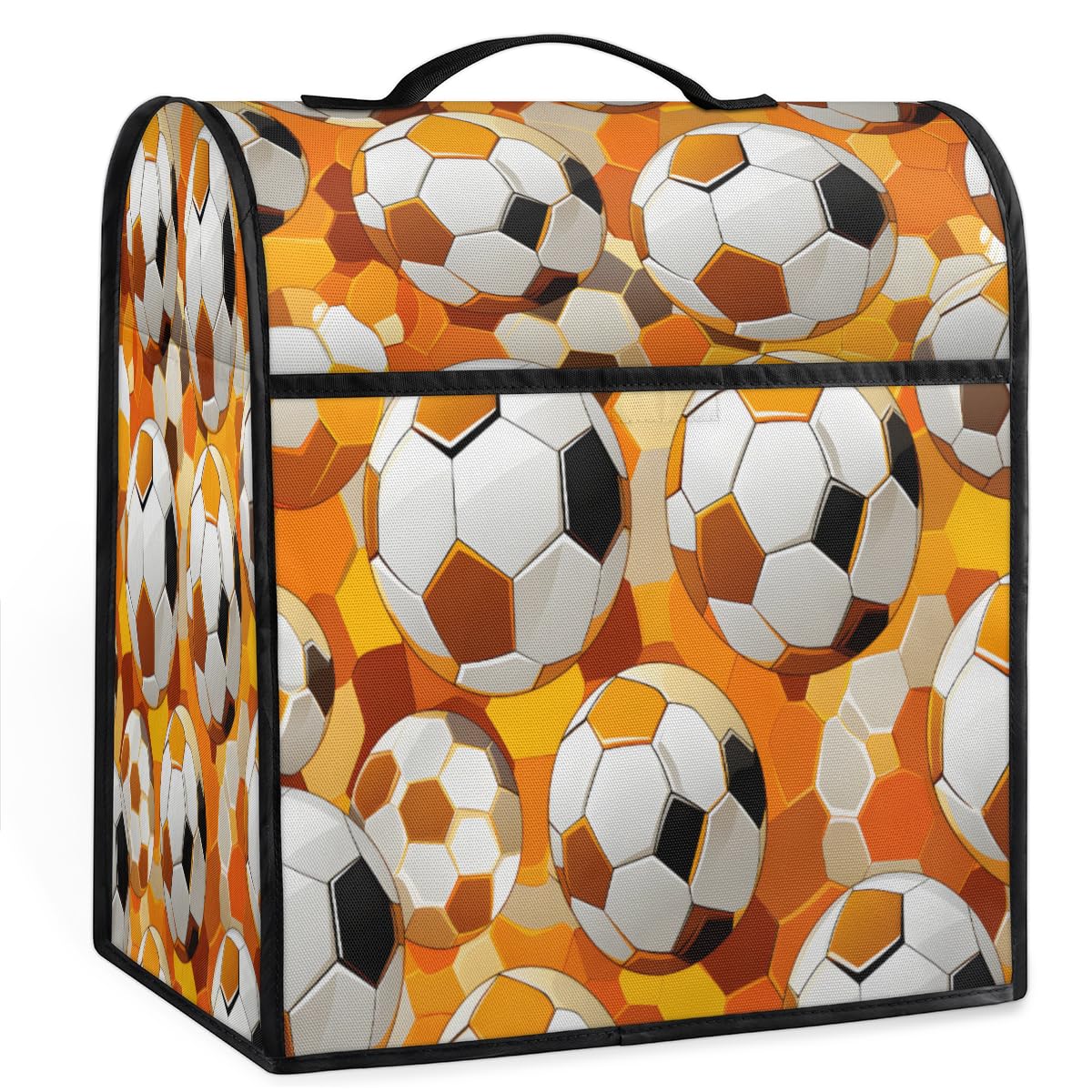 Coffee Maker Cover Football Texture Kitchen Appliance Covers Small Appliance Covers Blender Cover Juicer Cover Dust Covers for Kitchen Appliances with Top Handle and Pockets,Washable,C71