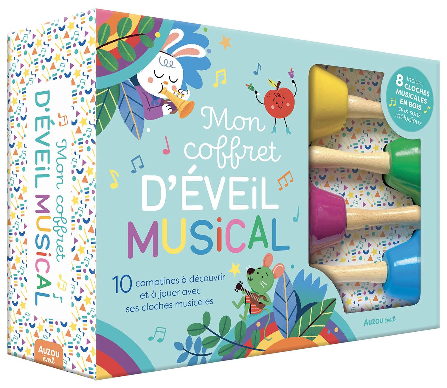 Mon coffret d'éveil musical - 8 cloches musicales: 10 comptines à découvrir et à jouer avec ses cloches musicales. Avec 8 cloches musicales en bois