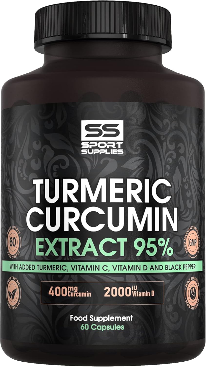 Turmeric Curcumin 95 and Black Pepper Capsules High Strength 20