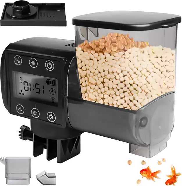 Automatic Fish Feeder 250ml - Battery Powered Aquarium & Turtle Feeder