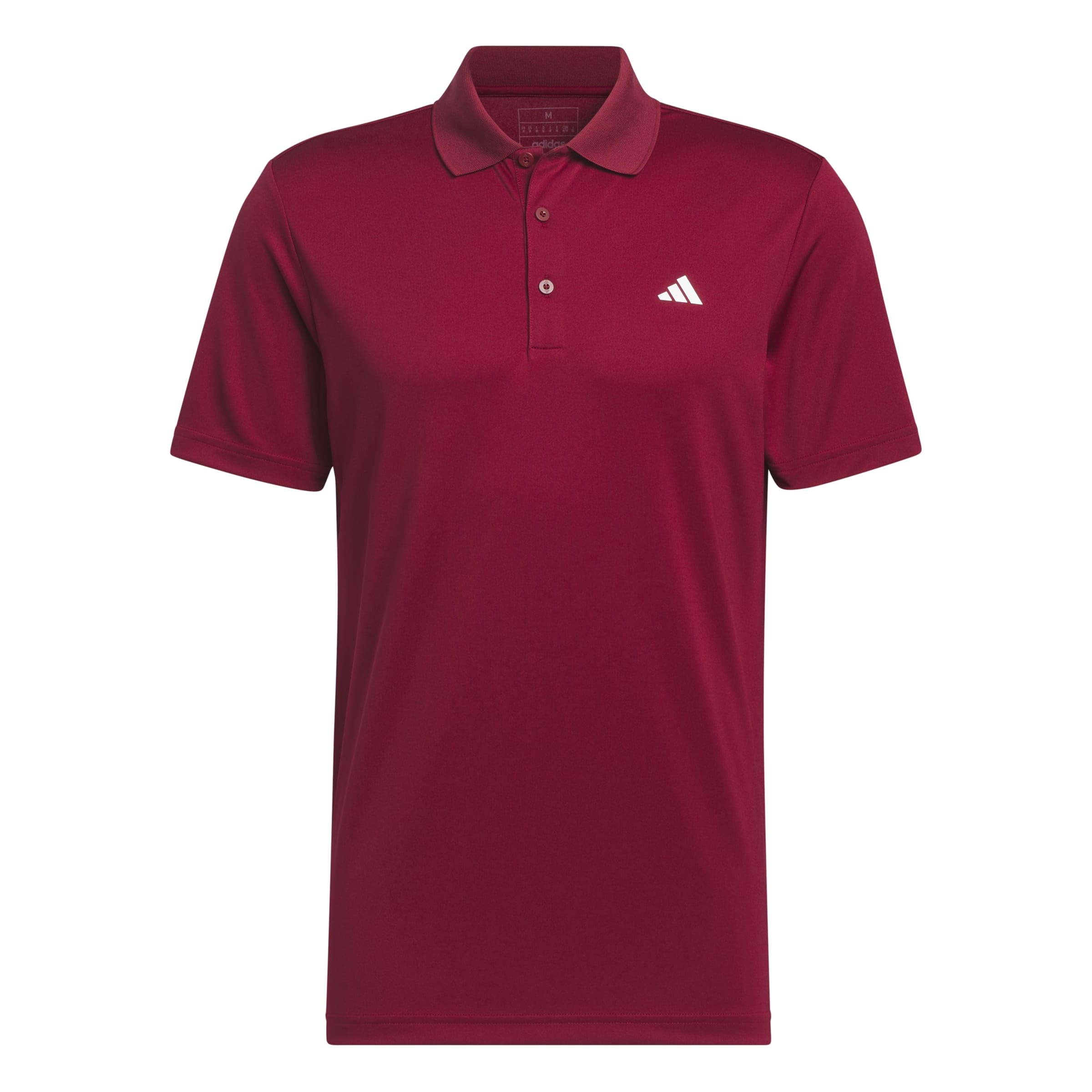 adidas Men's Mens Core Performance Polo Shirt, Collegiate Burgundy, XL