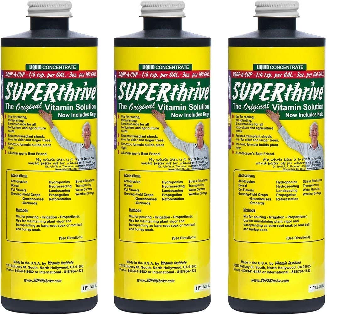 SUPERthrive VI30155 Plant Vitamin Solution, 1 Pint,Multi (Thrее Расk)