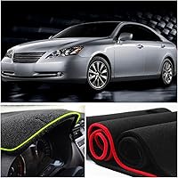 Vista 4 de Funda para salpicadero interior compatible con Lexus ES240 ES350 Sedan 2007-2012, protector de alfombra (borde negro)