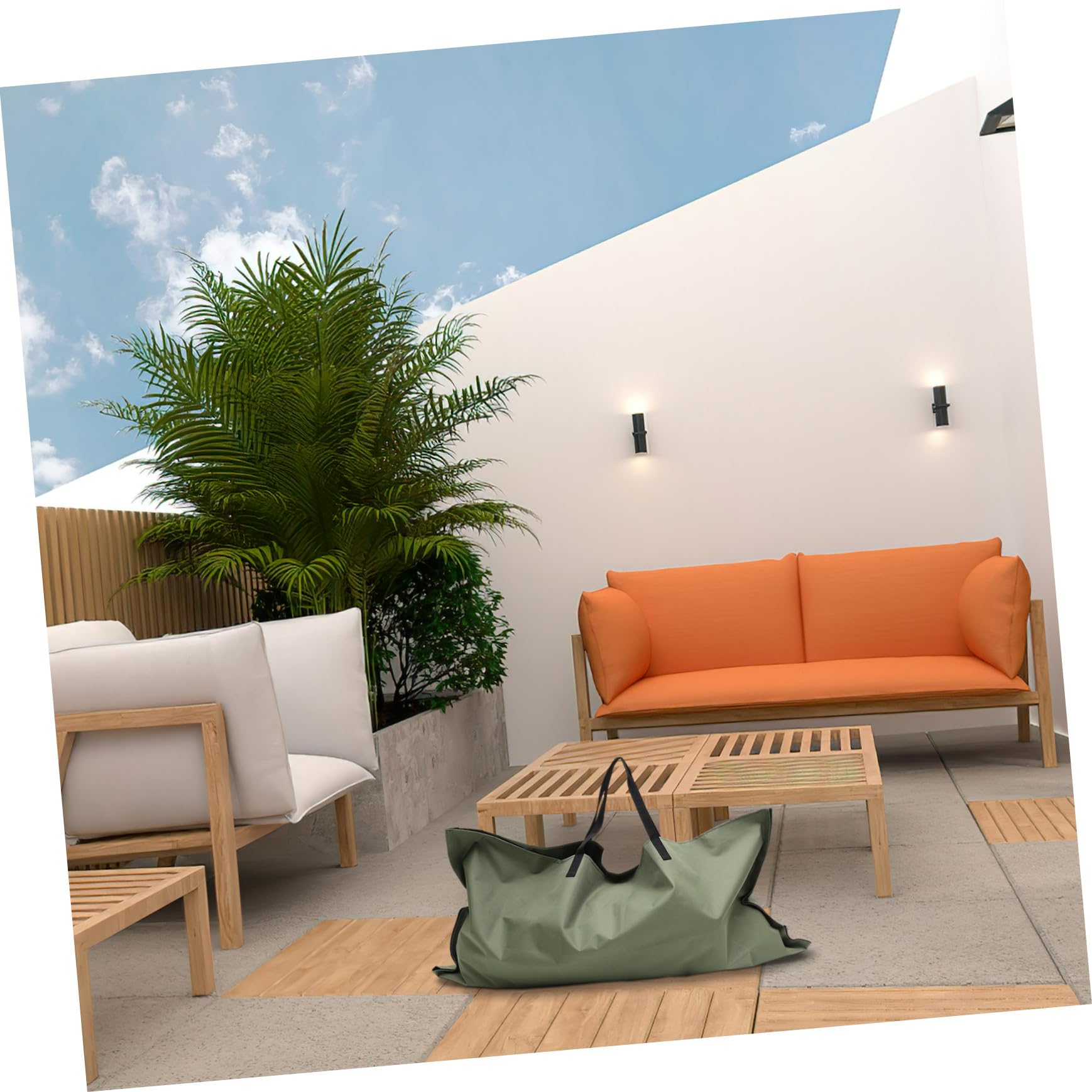 Bolsa de Basura Jardín con Asas Resistentes para Caídas y Escombros Gran Capacidad Portátil para Exteriores Interiores para Patios y Jardines