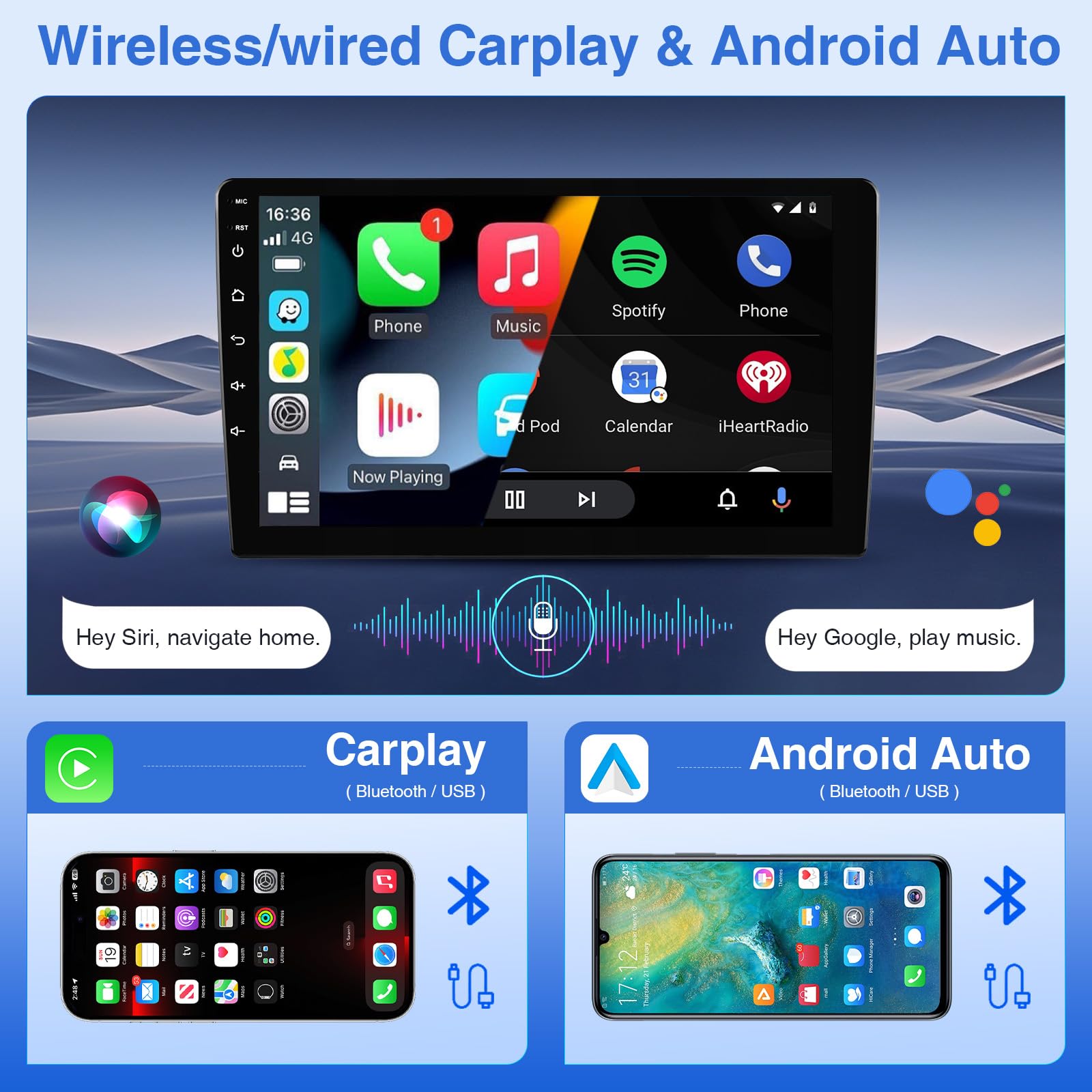 2G 32G Android autoradio met navigatiesysteem voor Mercedes Benz B200 W169 W245 W639 W906 Sprinter B160 B170 Vito Viano,met 9 inch scherm,Carplay Android Auto Bluetooth WiFi SWC Achteruitrijcamera