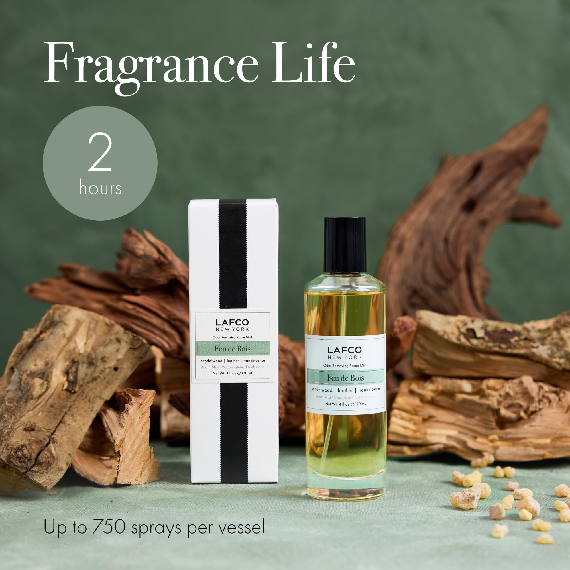 Amazon.com: LAFCO New York Odor Removing Room Mist, Feu de Bois