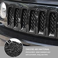 Vista 4 de 7 piezas de insertos de parrilla delantera con cubierta de rejilla para Jeep Patriot 2011-2016 (negro)