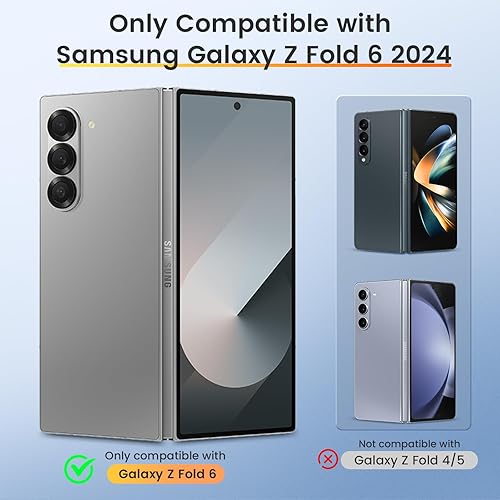 Miniatura 10 de VEGO Funda para Z Fold 4, Galaxy Z Fold 4 con cubierta de cámara deslizante y funda de protección de bisagra con protector de pantalla 360 Funda