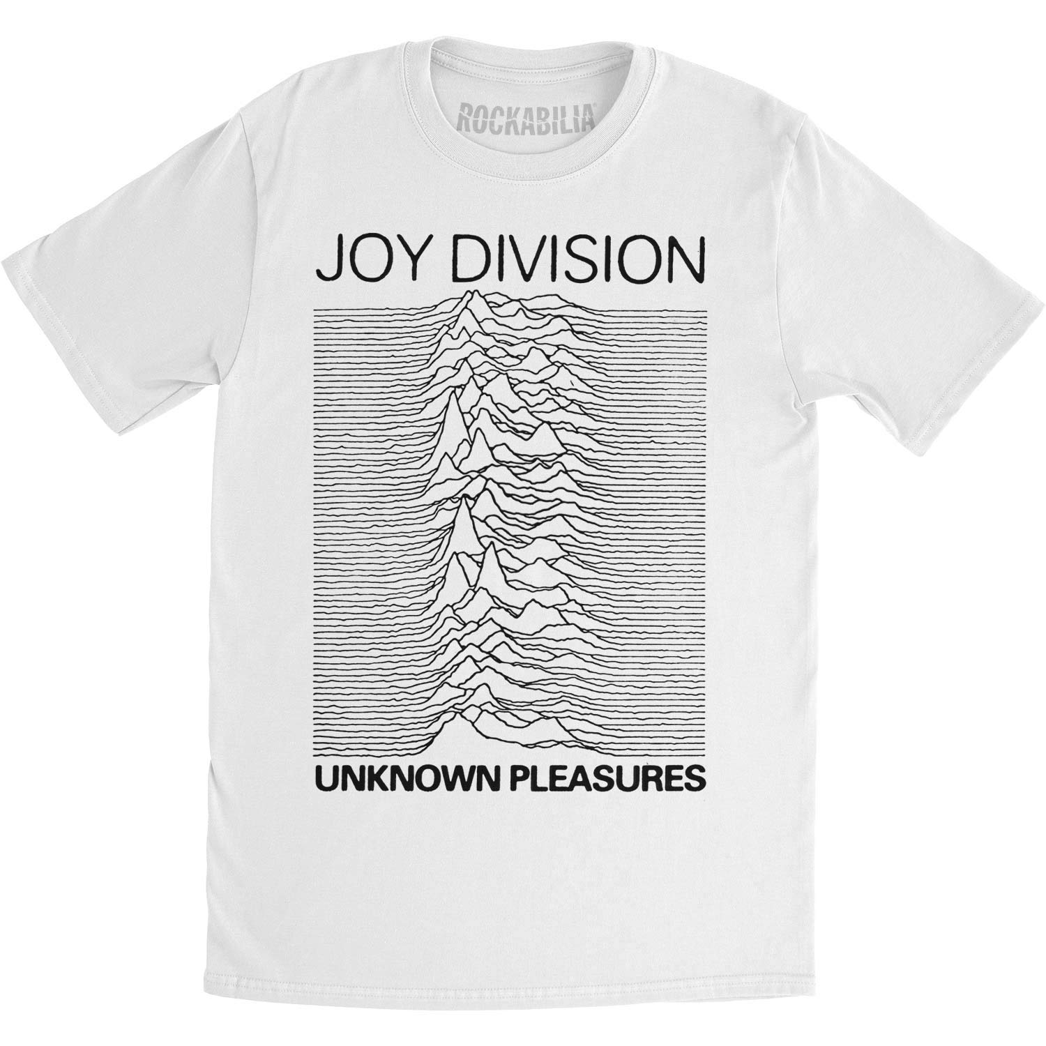Joy Division Men's Unknown Pleasures Slim Fit T-Shirt White