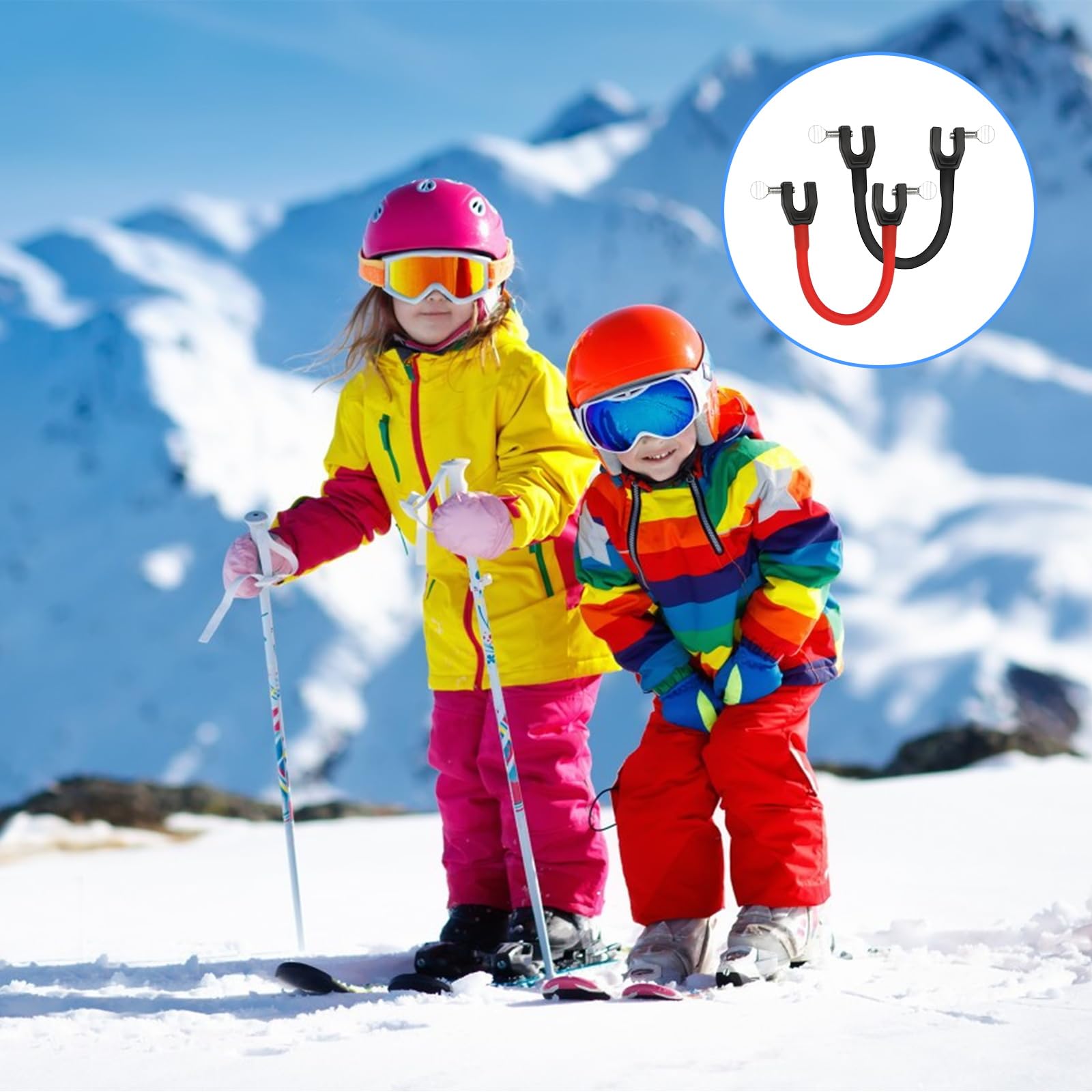 DUTIFUL Pomoc w skokach narciarskich, złącze do końcówek narciarskich, uczy regulacji prędkości, do jazdy na snowboardzie, dla początkujących