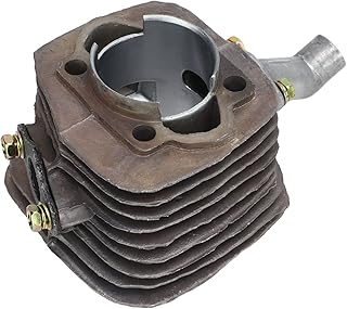 Aramox Cilindro de pistão do motor para motor de cilindro único de 2 tempos, 80 cc, junta de cabeça de cilindro superior do motor de 47 mm para motor de cilindro único de 2 tempos de 80 cc