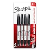 Twin Tip Permanent Markers, Fine and Ultra Fine, Black, 4 Count