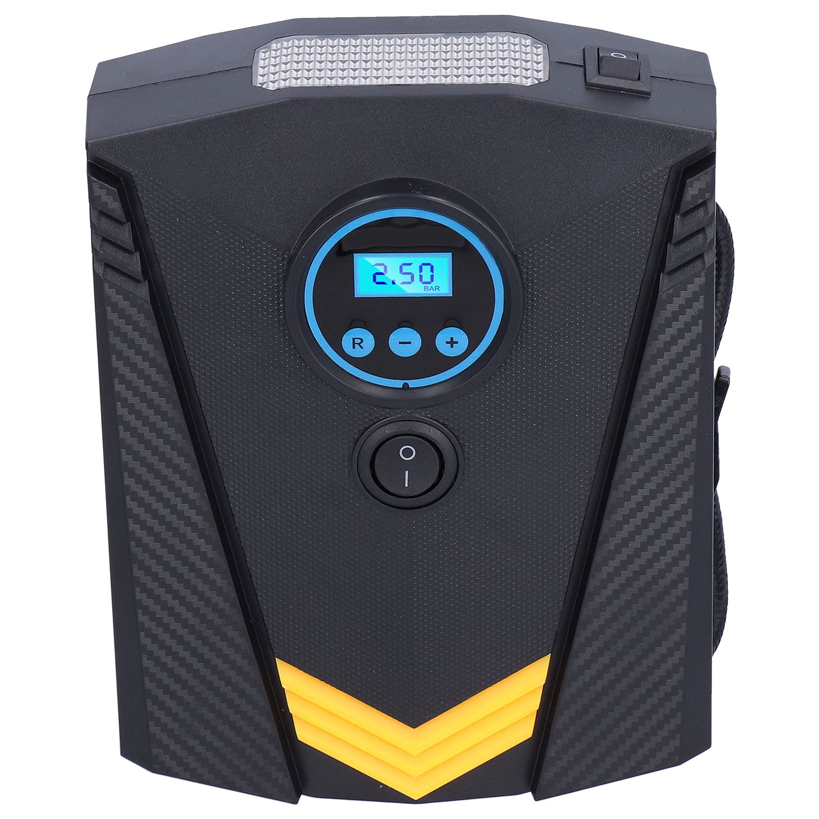 Compressore Gonfia Pneumatici 120W con Display Digitale e Luce LED Gonfiatore Portatile Automatico per Auto Bicicletta e Moto 12V