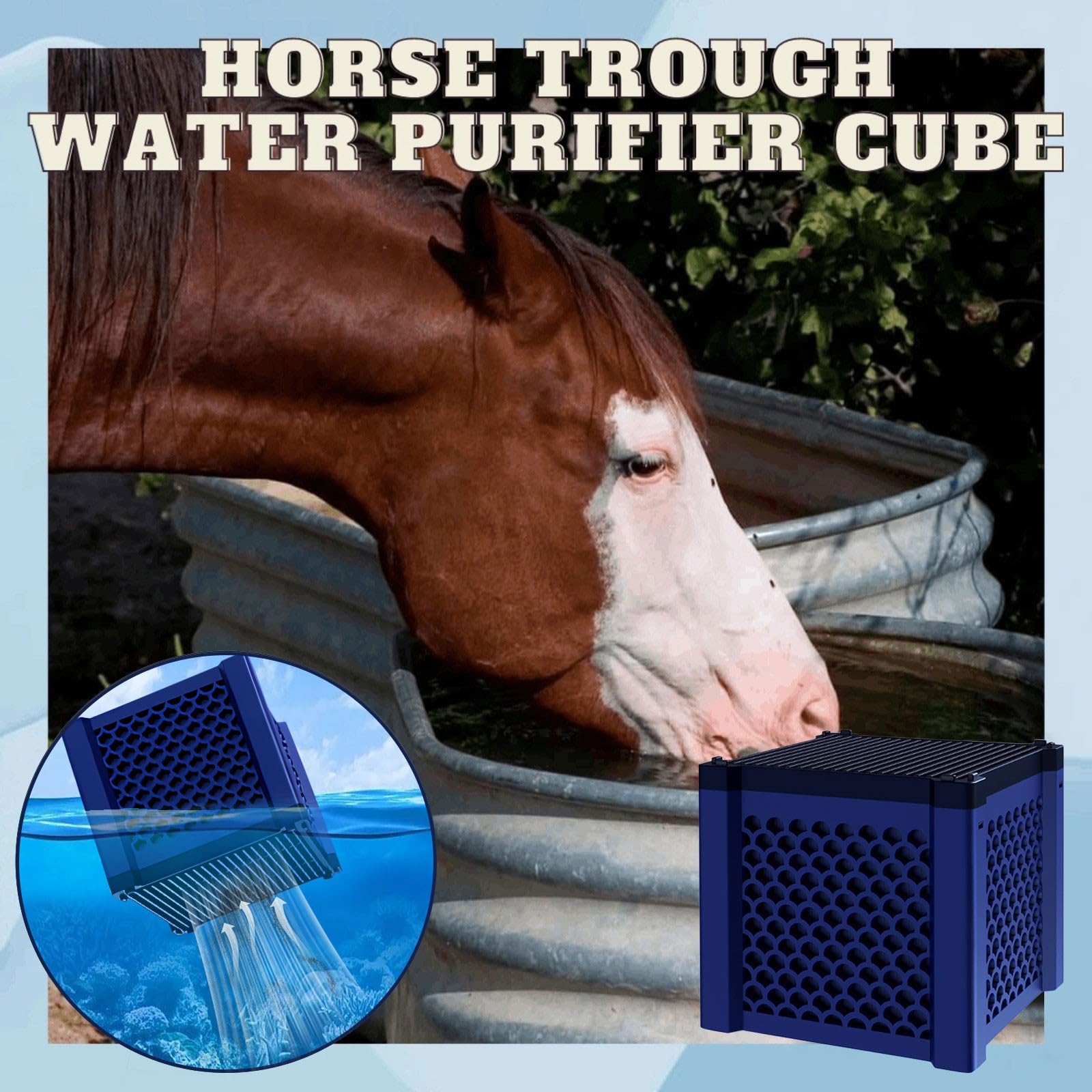Filter Cube, Filtercube, Filter Natur Würfel, Aktivkohle Filterwürfel, Clever Cube Aktivkohle Pferde, Aktivkohlefilter Pferdetränke, Wassertrog Purifier Cube Für Teiche, Aquarium, Vorratstank (3PCS)