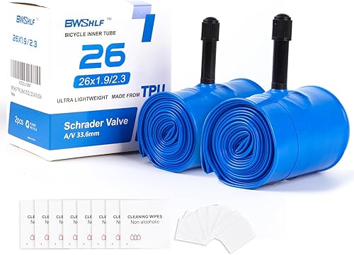 BWSHLF Tubo interior de TPU para bicicleta, 26x1.92.3 AVFV, 27.529x1.752.125 AVFV, 700x18C32C35C40C FV, Válvula de bicicleta TPU SchraderPresta
