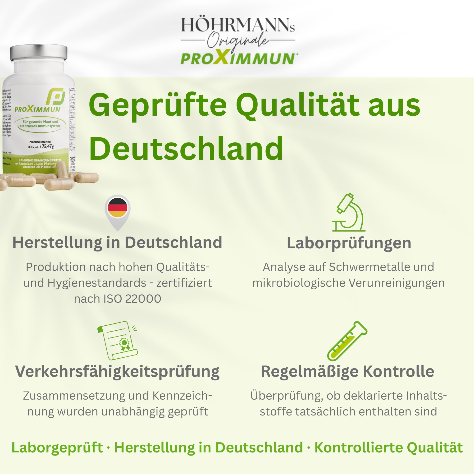 proXimmun L-Lysin Komplex – mit Zink, Selen, Vitamin C & B-Vitaminen, EGCG & Resveratrol – Nahrungsergänzungsmittel für gesunde Haut & starkes Immunsystem – 3 Monate Vorrat – hergestellt in Dtl.