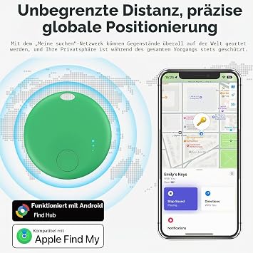 Air Tracker Android 4 Pack Schlüsselfinde Kompatibel mit Apple Wo ist?APP und Google Find Hub Device APPAndroid Tracker Tag Smart Tag Bluetooth Anti Verlust Tag für SchlüsselGeldbörse (Mehrfarbig)