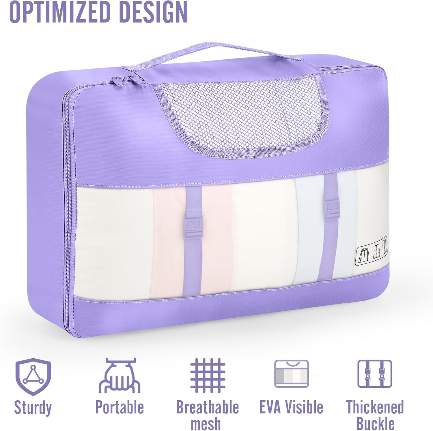 Veken 10 Set Packing Cubes for Travel Essential, Suitcase Organizer Bags in 4 Sizes, Carry-On Luggage Accessories with Large Laundry & Hanging Toiletry Bag, Must-Have for Airplane, Road Trip & Camping - Image 4