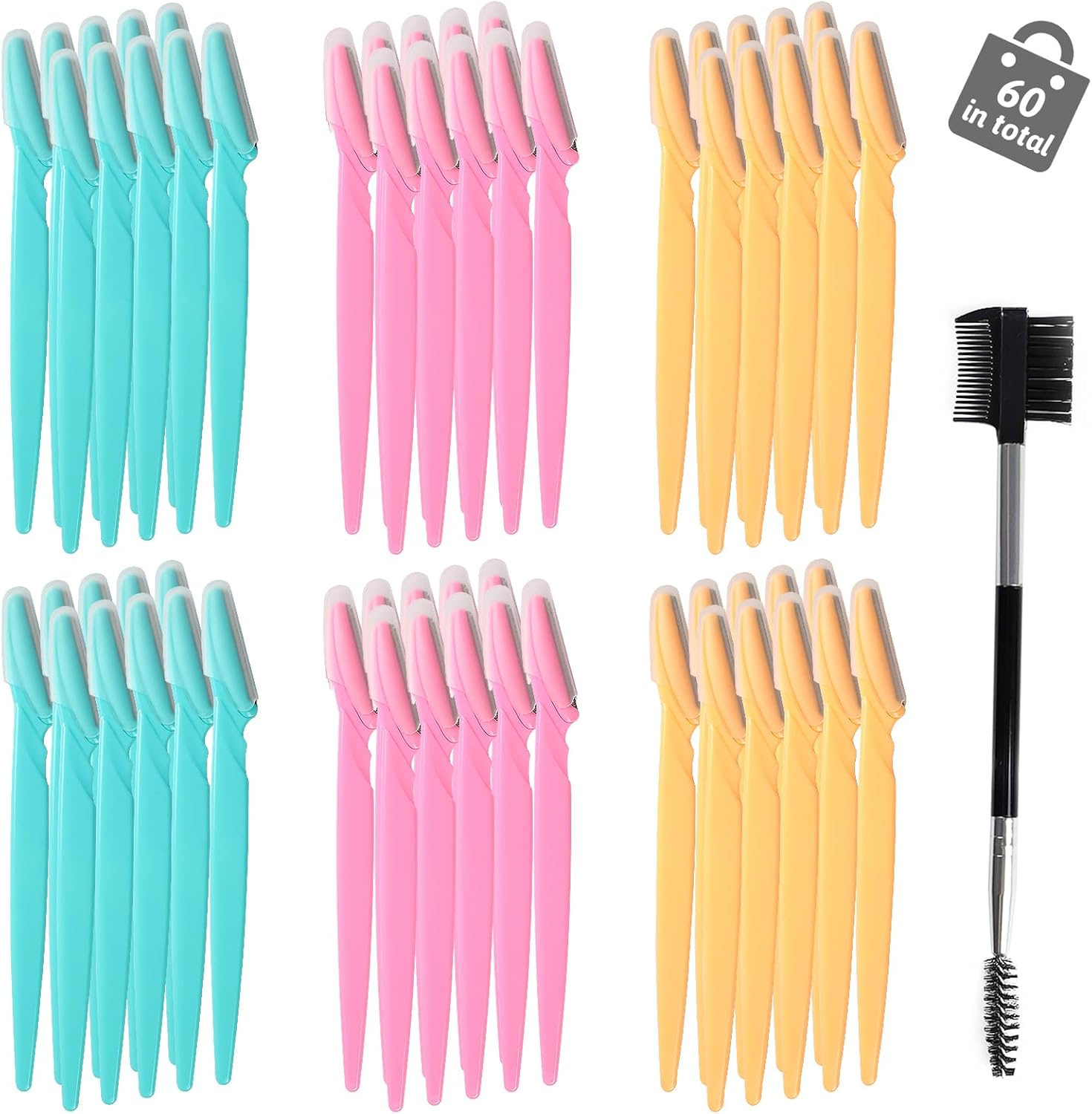 Face Razors Eyebrow Razor Face Shavers for Women 60pcs Dermaplaning ...