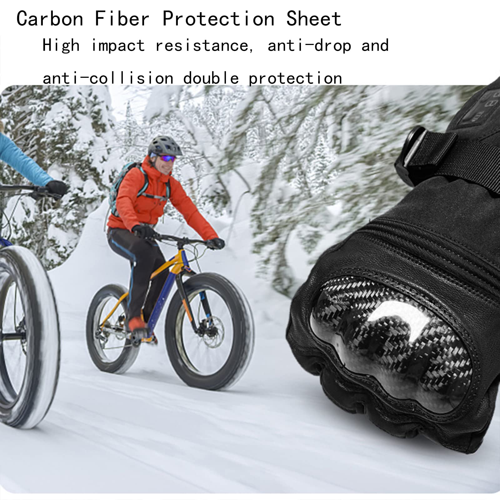 CHEWYNP Guanti riscaldati per Uomo Donna, Guanti Caldi Ricaricabili con Pacco Batteria, Guanti riscaldati elettrici Invernali 2700 mAh, Guanti riscaldati 7,4 V scaldamani per Motociclismo,