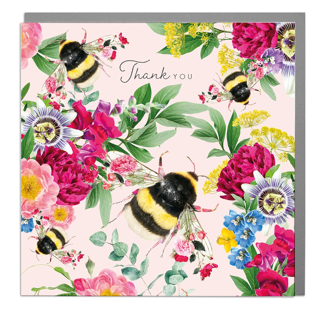 Thank you card pack, Pack of 6 Bee Thank You Cards, Made in the UK - Image 2