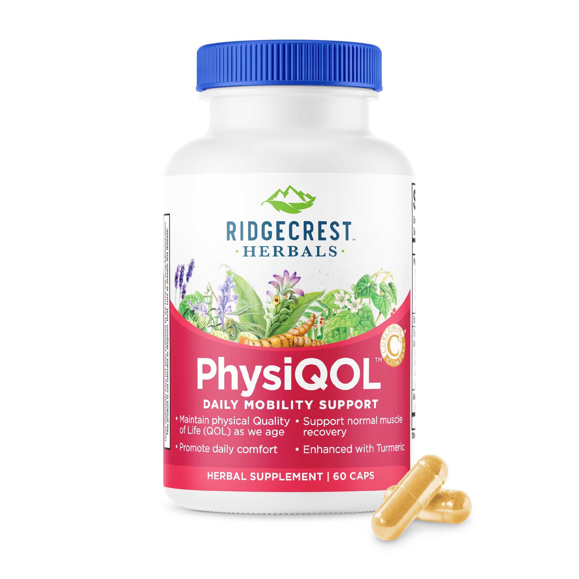 RidgeCrest Herbals PhysiQOL Turmeric Boswellia Joint Comfort 60 Ct