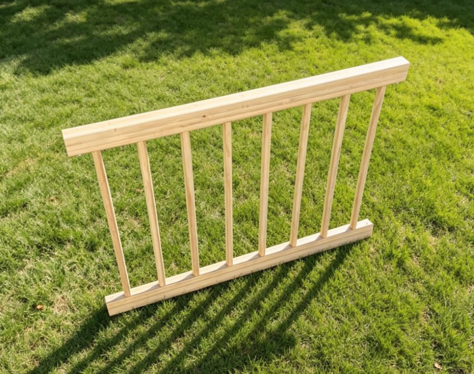 Baby Playpen, Wooden Playpen for Babies and Toddlers,Large Adjustable Wooden Baby Playard with Locking Gate, Easy to Assemble, Portable Play Pen (31.96x25.69Inch)