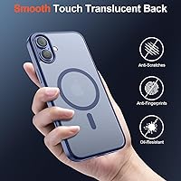Vista 869 de SUPFINE - Funda magnética para iPhone 13 Pro Max (compatible con MagSafe), (protección contra caídas de grado militar de 10 pies), delgada, Negro