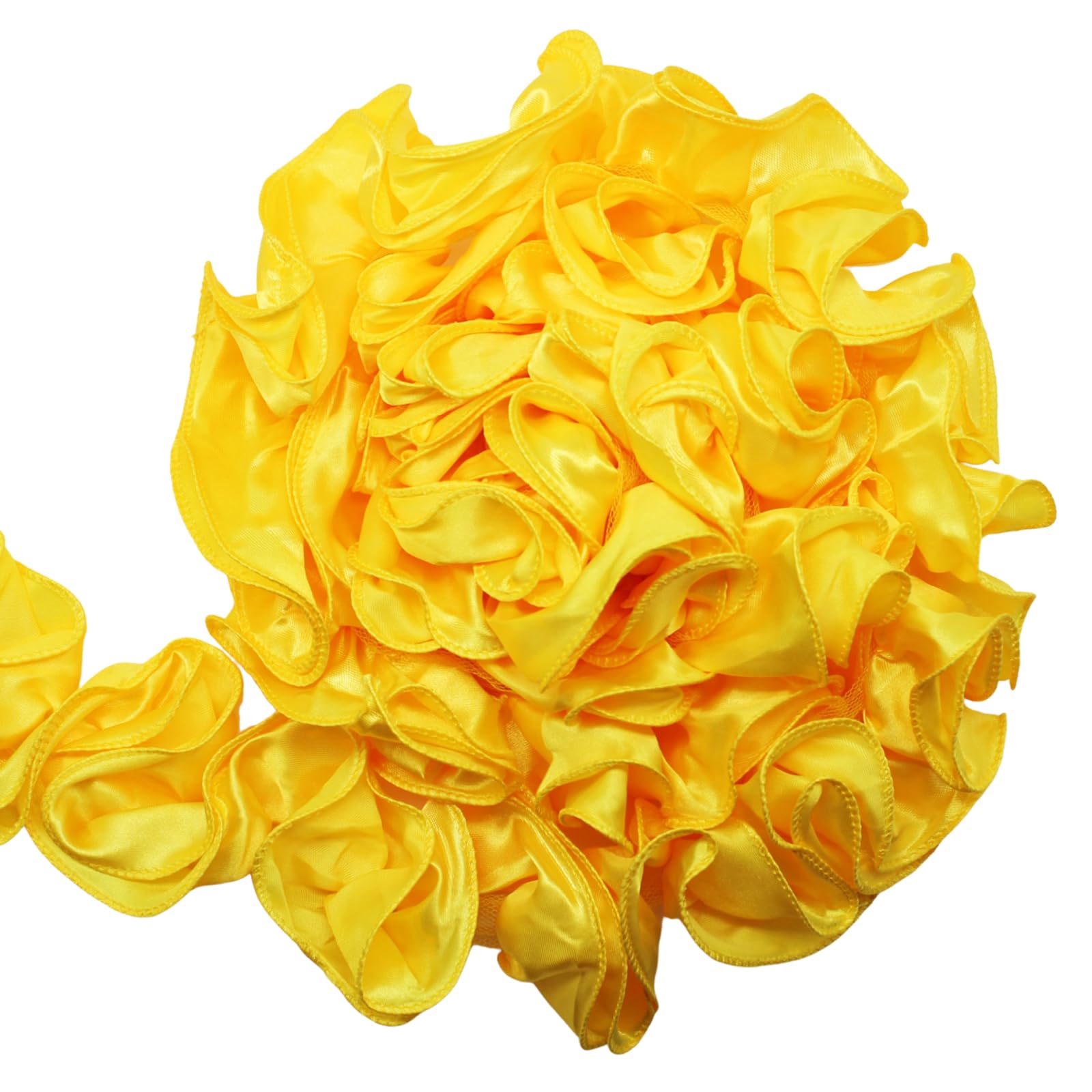 Ruban dentelle jaune mousseline Yalulu pour réparer et embellir une robe