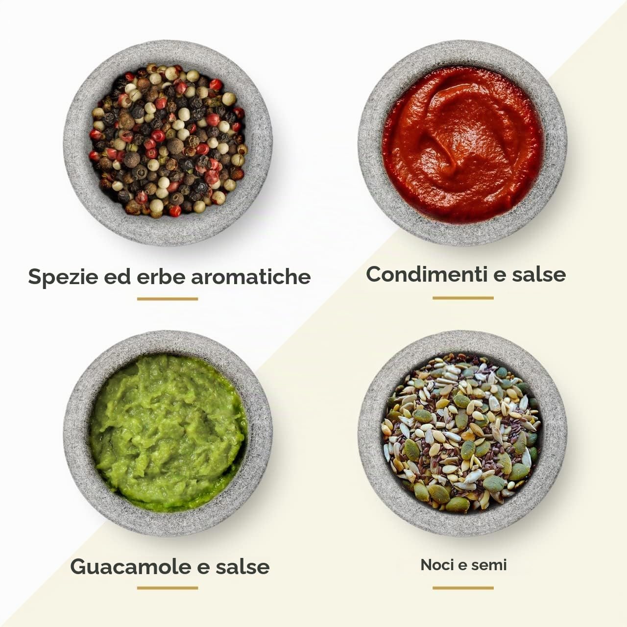 Pestello classico e mortaio di granito dalla via della seta Home