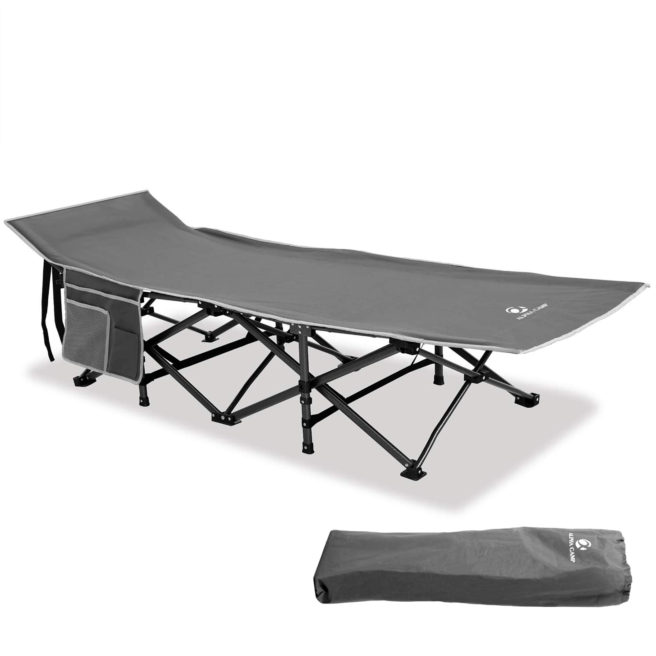 Buy ALPHA CAMP Camping Folding Bed, Heavy Duty Sturdy Camp Beds for Adults, Oversized Sleeping