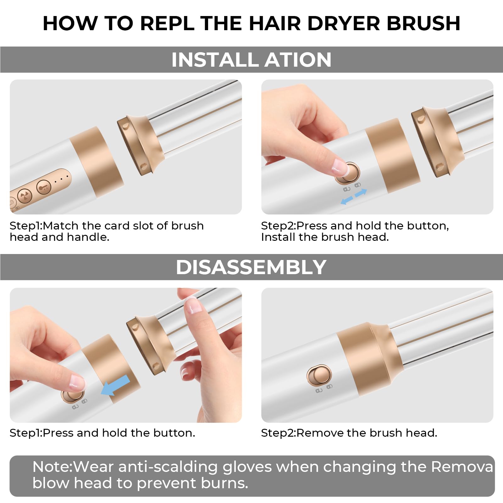 Airstyler 7 in 1,1400 W Styler Capelli, Asciugacapelli Phon Professionale con Diffusor,Ferro Arricciacapelli ad Aria da 30 mm, Spazzola per lo Styling, per Asciugatura, Arricciaturae | Set multi styler, ferro arricciacapelli, spazzole per asciugatura, arr