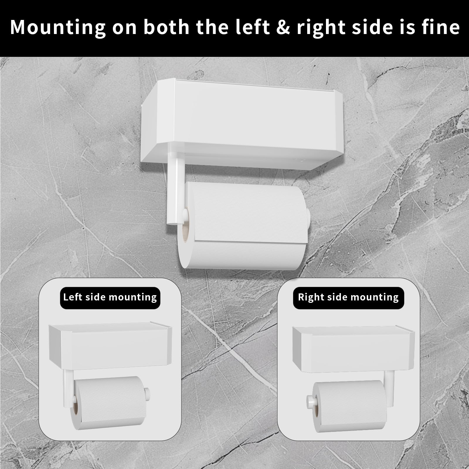 Portarrollos Papel Higienico, Porta Rollos de Papel Higienico, Soporte Papel Higienico, Porta Rollos de Papel Higienico Adhesivo, Portarrollos Papel Higienico Blanco